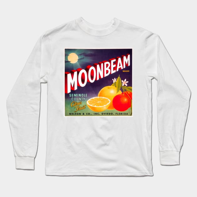 Moonbeam Brand Crate Label Long Sleeve T-Shirt by WAITE-SMITH VINTAGE ART